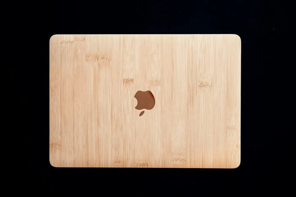 Brown Wooden Apple Logo Illustration