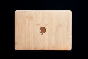 brown wooden apple logo illustration