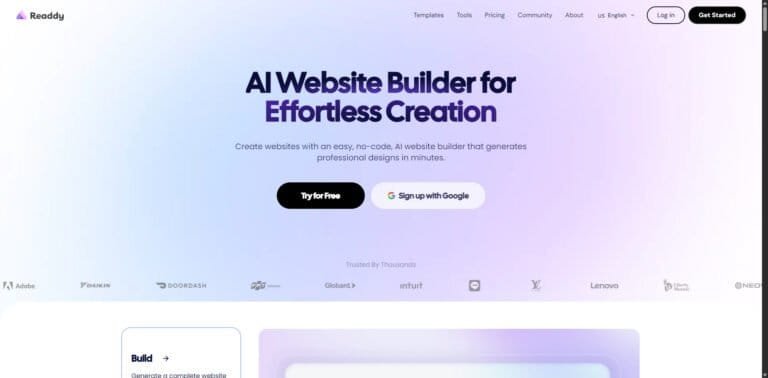 Readdy Review 2026- Ai-Powered Ui-To-Code Generation For Rapid Product Development