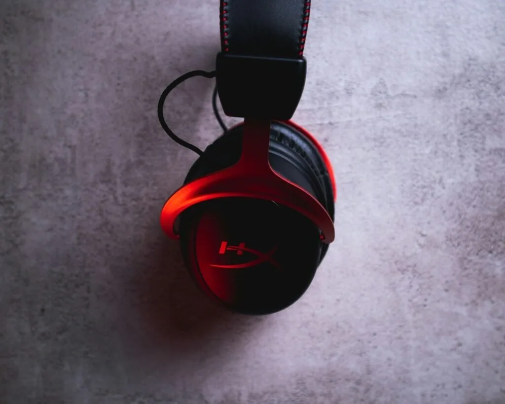 Black And Red Corded Headphones