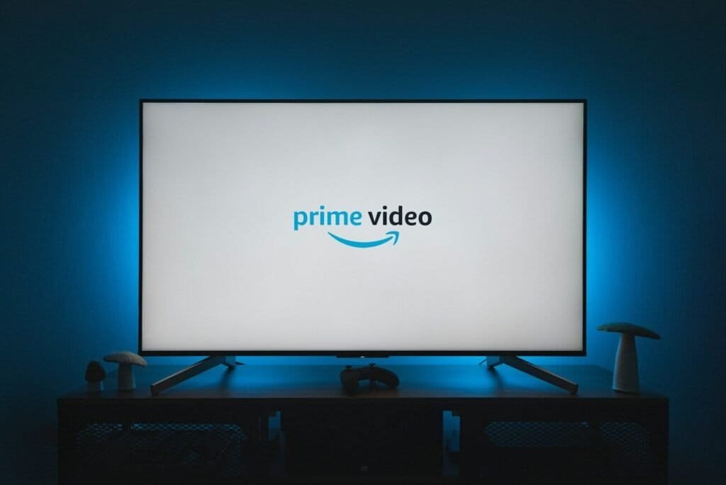 A Television Screen With The Prime Video Logo On It