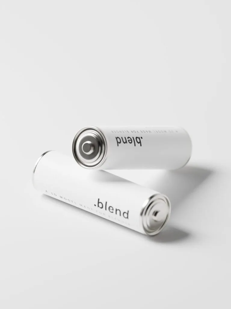 A Couple Of Batteries Sitting On Top Of Each Other